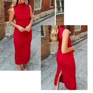 Steve Madden Moe Red Dress Midi